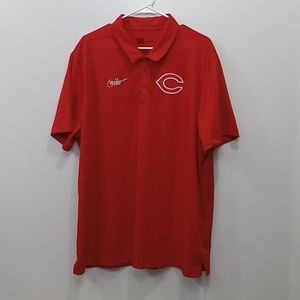 Nike Dry-Fit Cooperstown Collection Polo Shirt Cincinnati Reds Men's Sz XXL NICE